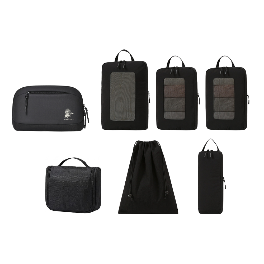 Digital Nomad Travel Set: Tech Pouch, Toiletry Bag & Packing Cubes
