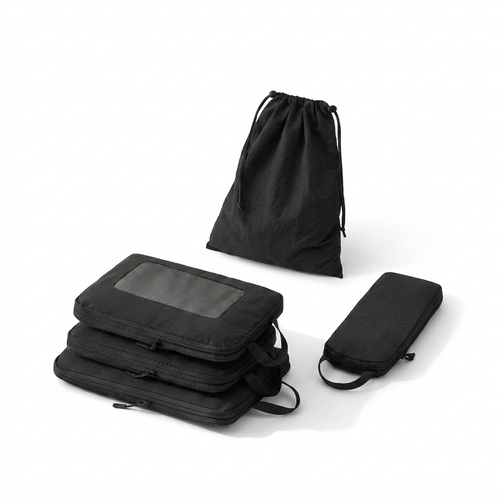 Compression Packing Cube 5-Piece Set | Travel Organizer Black Colour - Aero Nomade