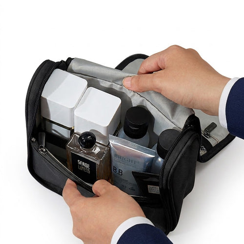 Hanging Travel Toiletry Bag - Wet/Dry Separation for Traveling Convenience