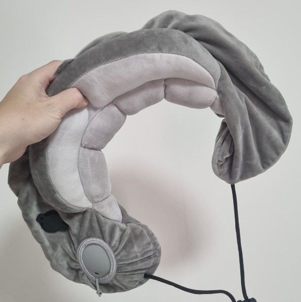 Inflatable Travel Neck Pillow with Quick Air Release & Storage Pouch